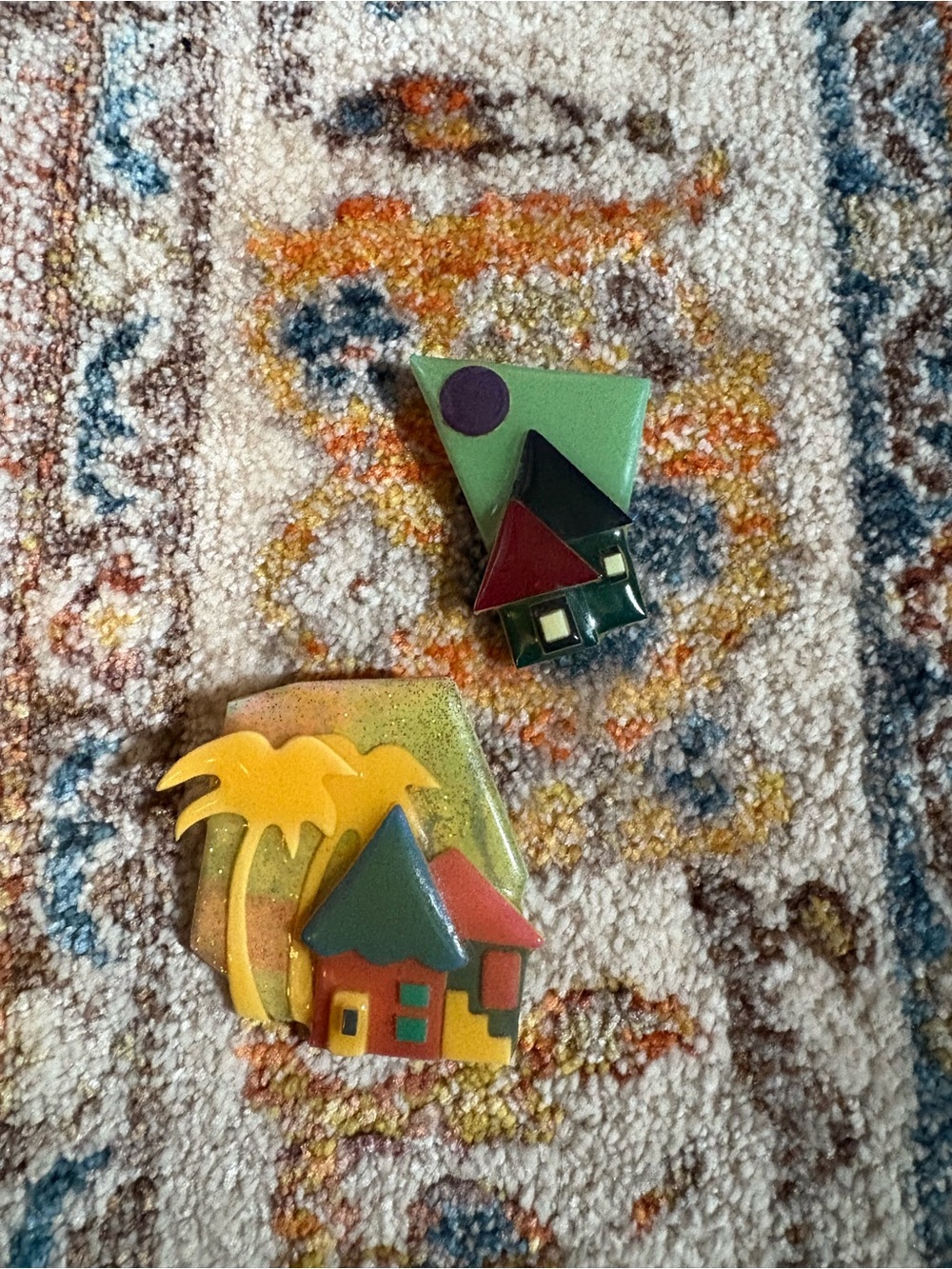 Vintage 90s House Pins by Lucinda Pin Brooches